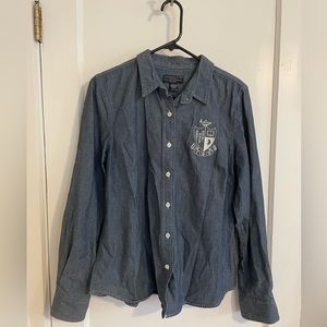 Gamma Phi Beta Chambray Shirt, Embroidered Chambray Shirt